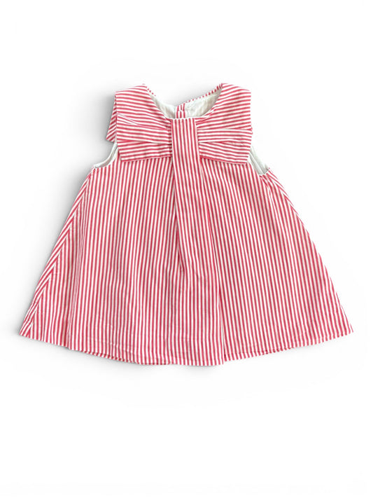 Jacadi Red Striped Dress & Bloomers Set (6M)