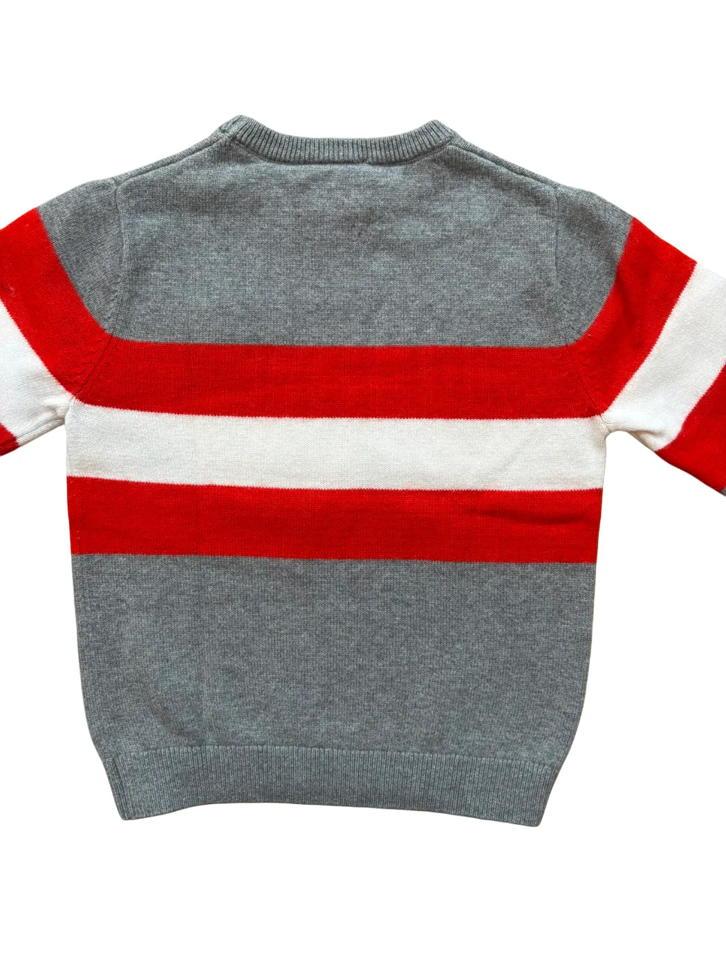 Pull Jacadi gris rayé en laine mélangée (6 ans/116)