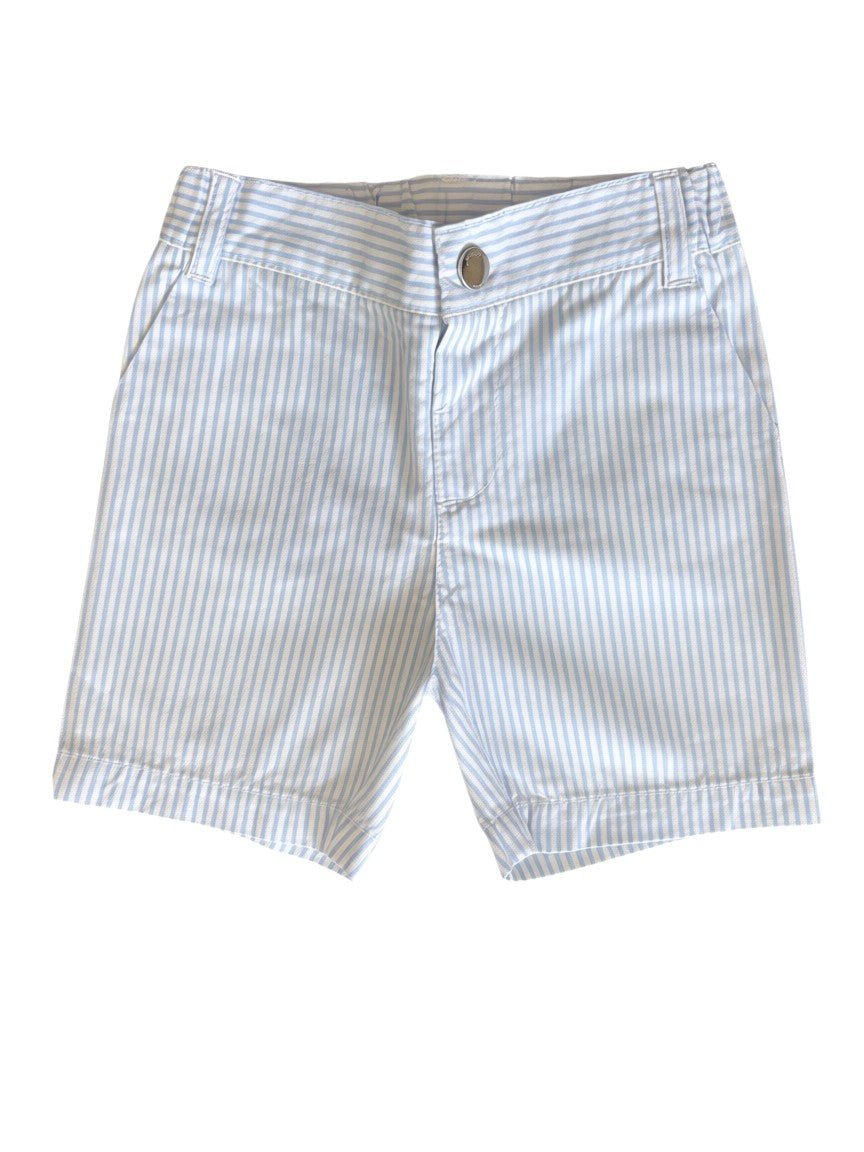 Jacadi Light Blue & White Shorts (12M)