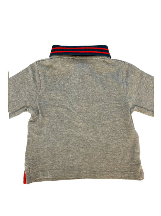 Jacadi Grey Long-Sleeved Polo (18M)