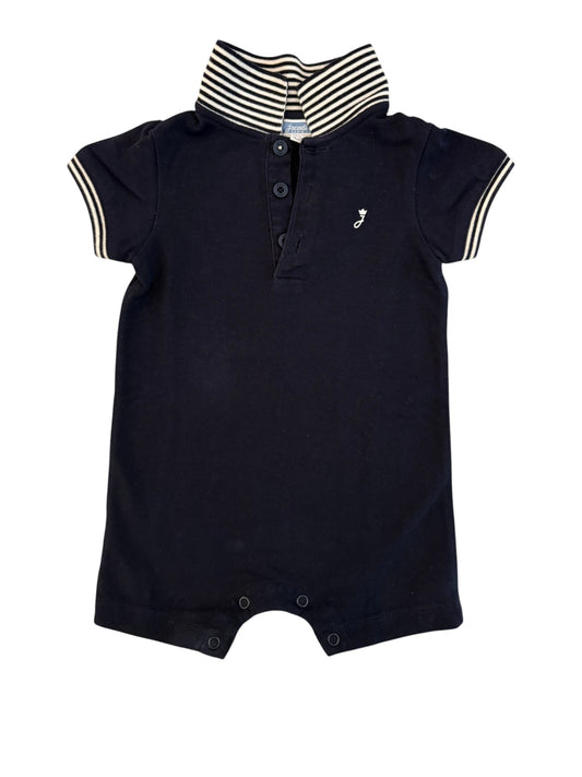 Jacadi Navy Polo Romper (12M / 74)