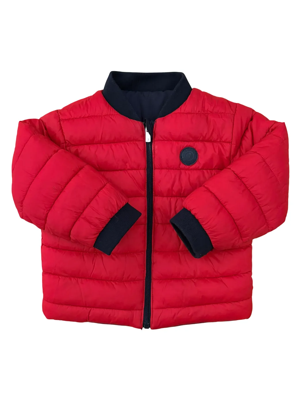 Doudoune bomber réversible Jacadi bleu marine et rouge (2Y / 88)