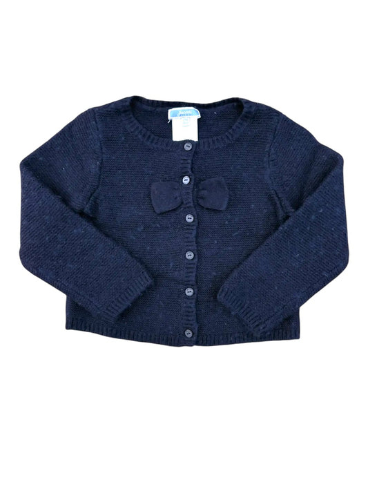 Jacadi Navy Wool Cashmere Bow Cardigan size 24M / 88 - second hand baby clothing