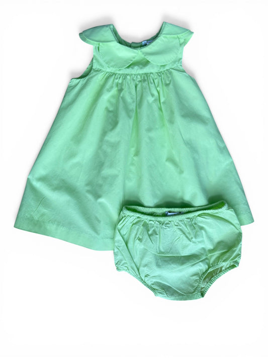 Jacadi Neon Green Dress & Bloomer Set (36M)