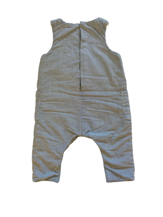 Jacadi Navy Gingham Overalls (6M)