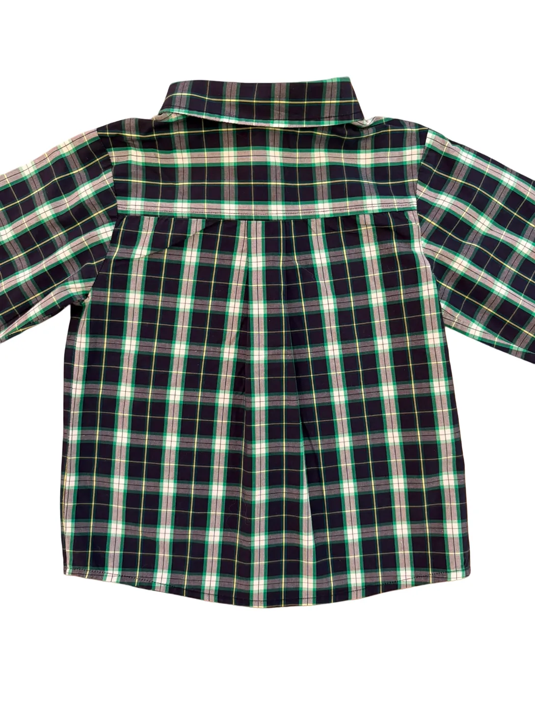 Jacadi Navy Green Plaid Shirt (2Y / 88)