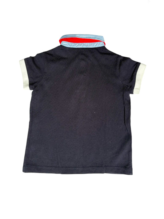 Jacadi Navy Polo Light Blue Collar (3Y)