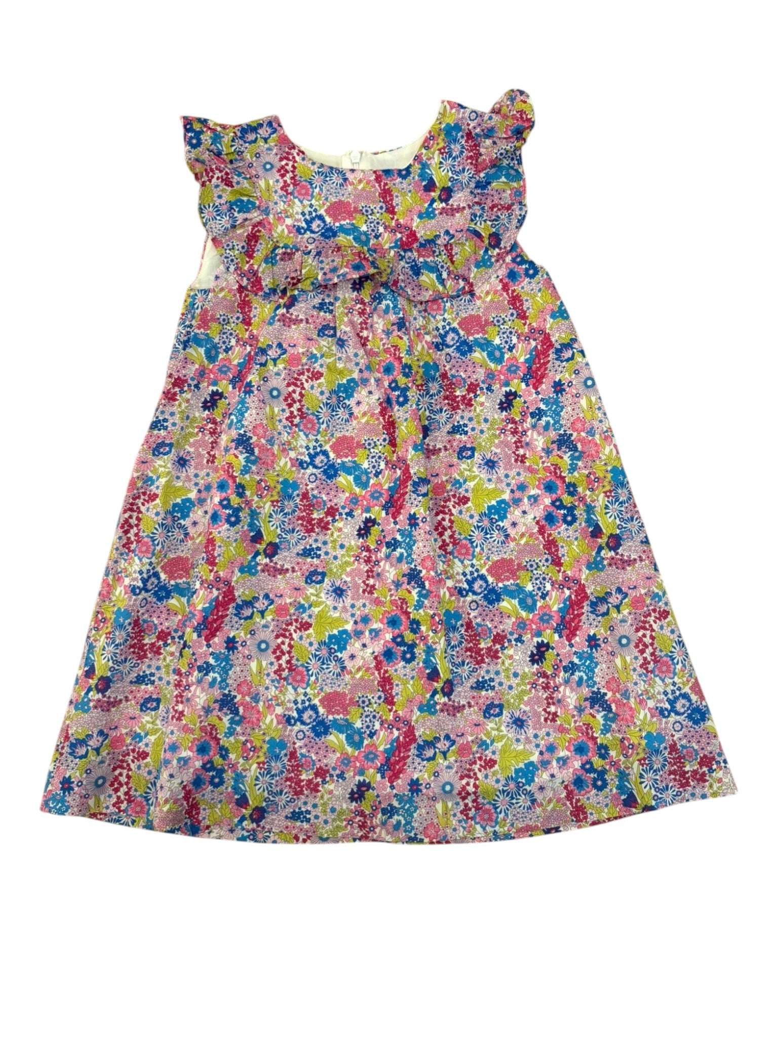 open lace back dress Jacadi Purple Multi Floral Sleeveless Dress 6Y Second Hand | €22