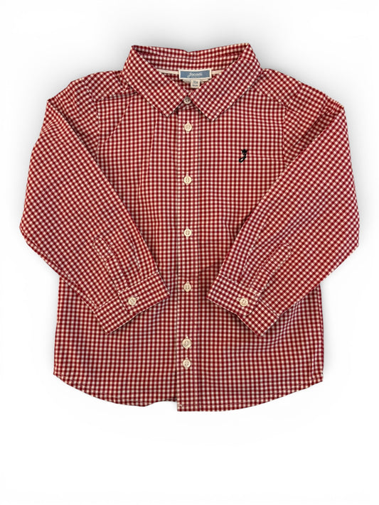 Jacadi Red Gingham Shirt (3Y / 96)