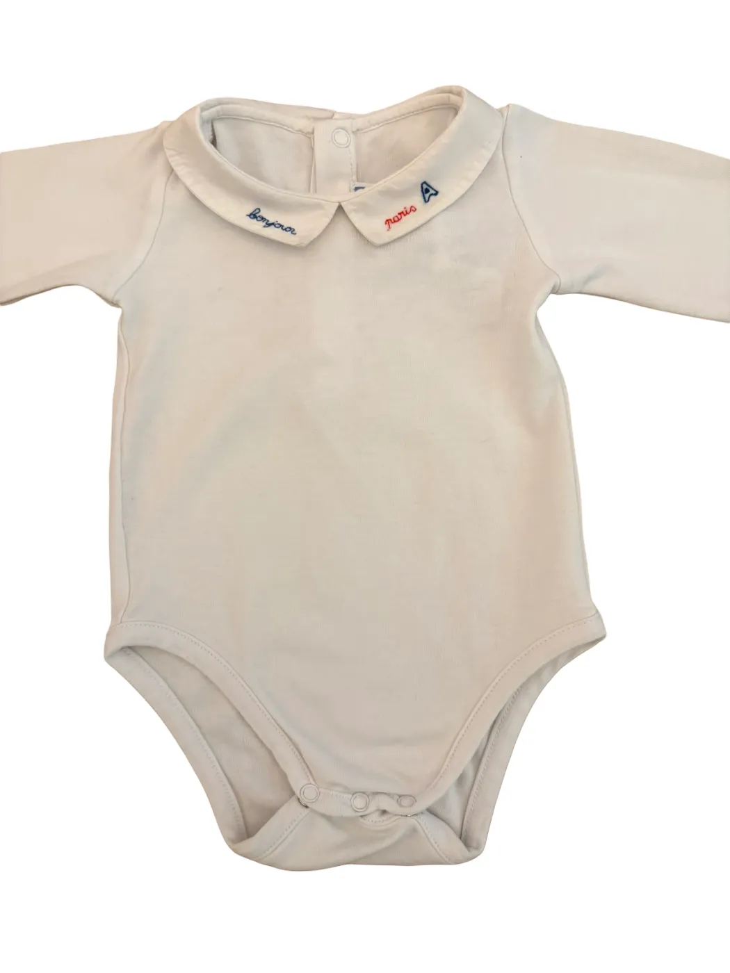 Set aus Jacadi-Marine-Cardigan und Body „Bonjour Paris“ (6M / 67)