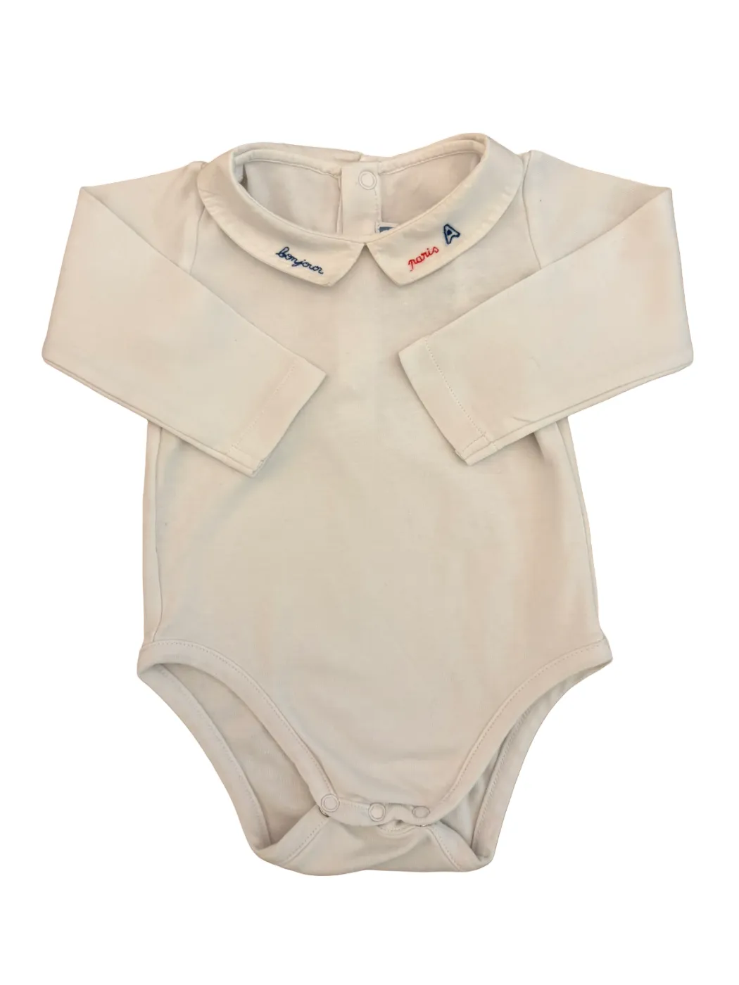 Set aus Jacadi-Marine-Cardigan und Body „Bonjour Paris“ (6M / 67)