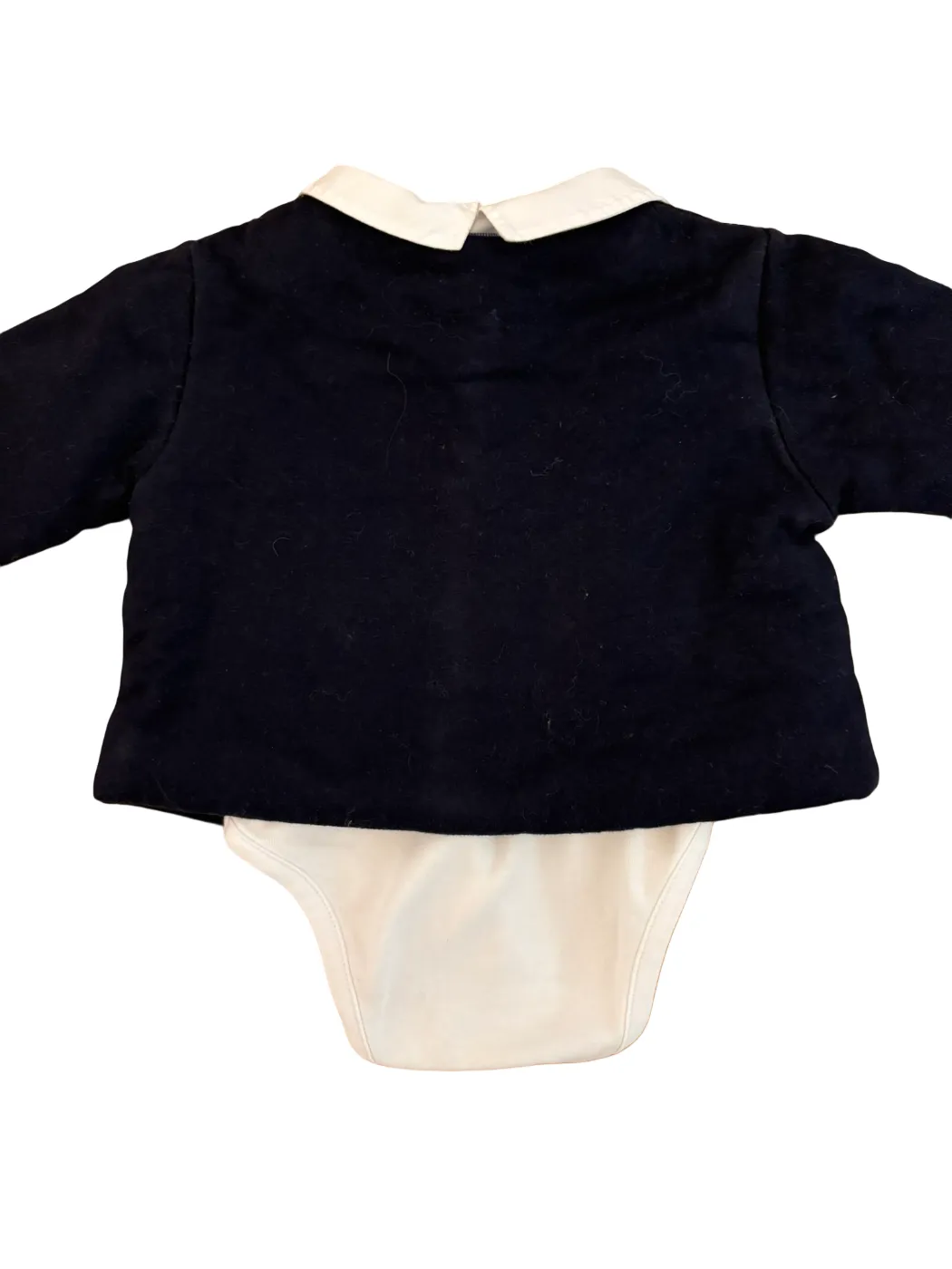 Set aus Jacadi-Marine-Cardigan und Body „Bonjour Paris“ (6M / 67)