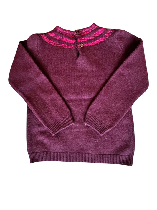 Jacadi Maroon Sweater size 4Y - second hand baby clothing