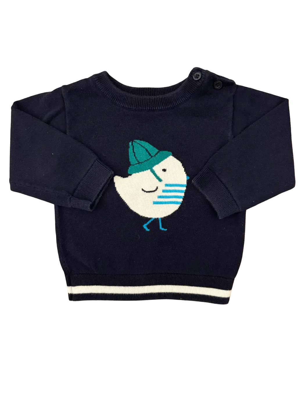 Jacadi Navy Birdie Sweater (12M)