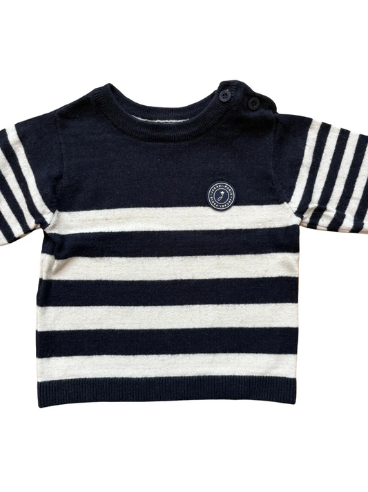 Jacadi Navy & White Striped Sweater (18M / 81)