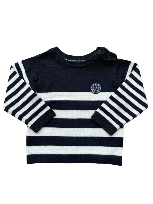 Jacadi Navy & White Striped Sweater (18M / 81)