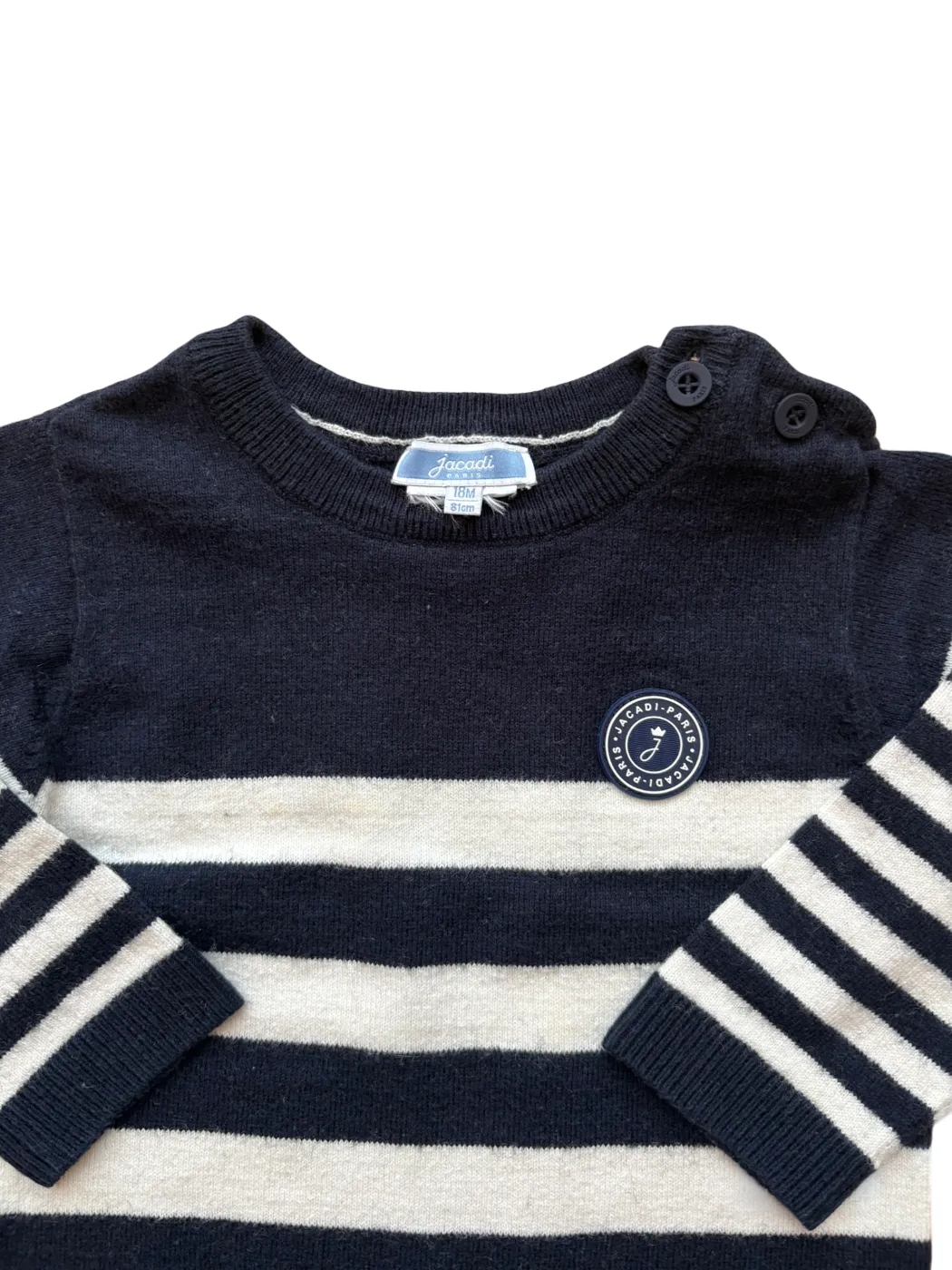 Jacadi Navy & White Striped Sweater (18M / 81)