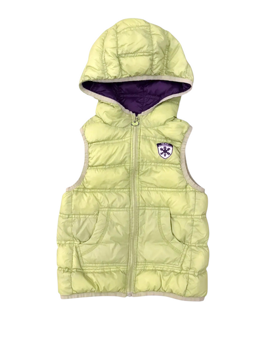 Sergent Major Bright Green Puffer Gilet size 6Y - second hand baby clothing