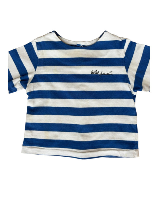 Jacadi Blue & White Striped T-Shirt (12M)