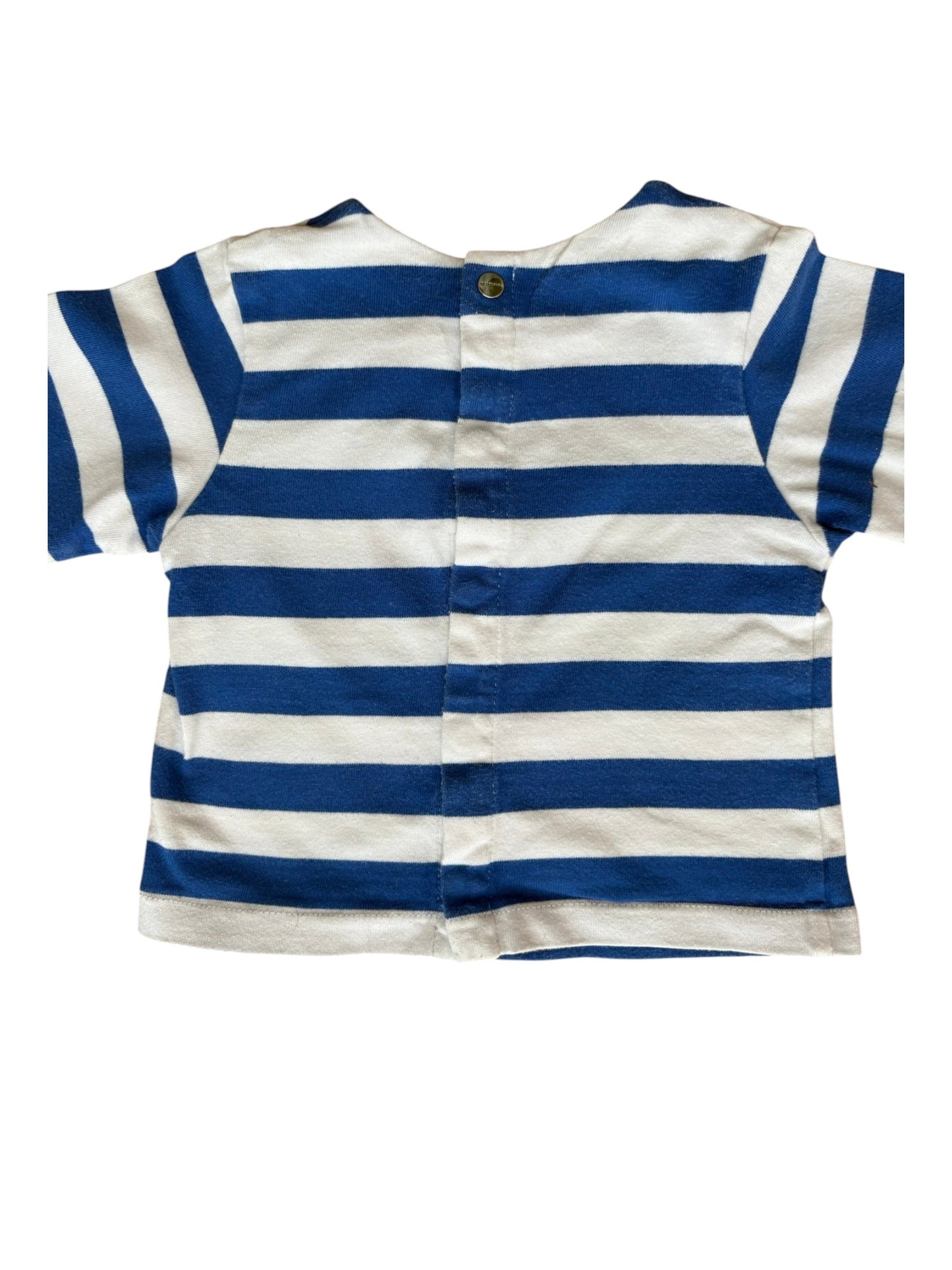 Jacadi Blue & White Striped T-Shirt (12M)