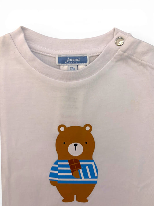 Jacadi White Bear Chocolat T-Shirt (24M)