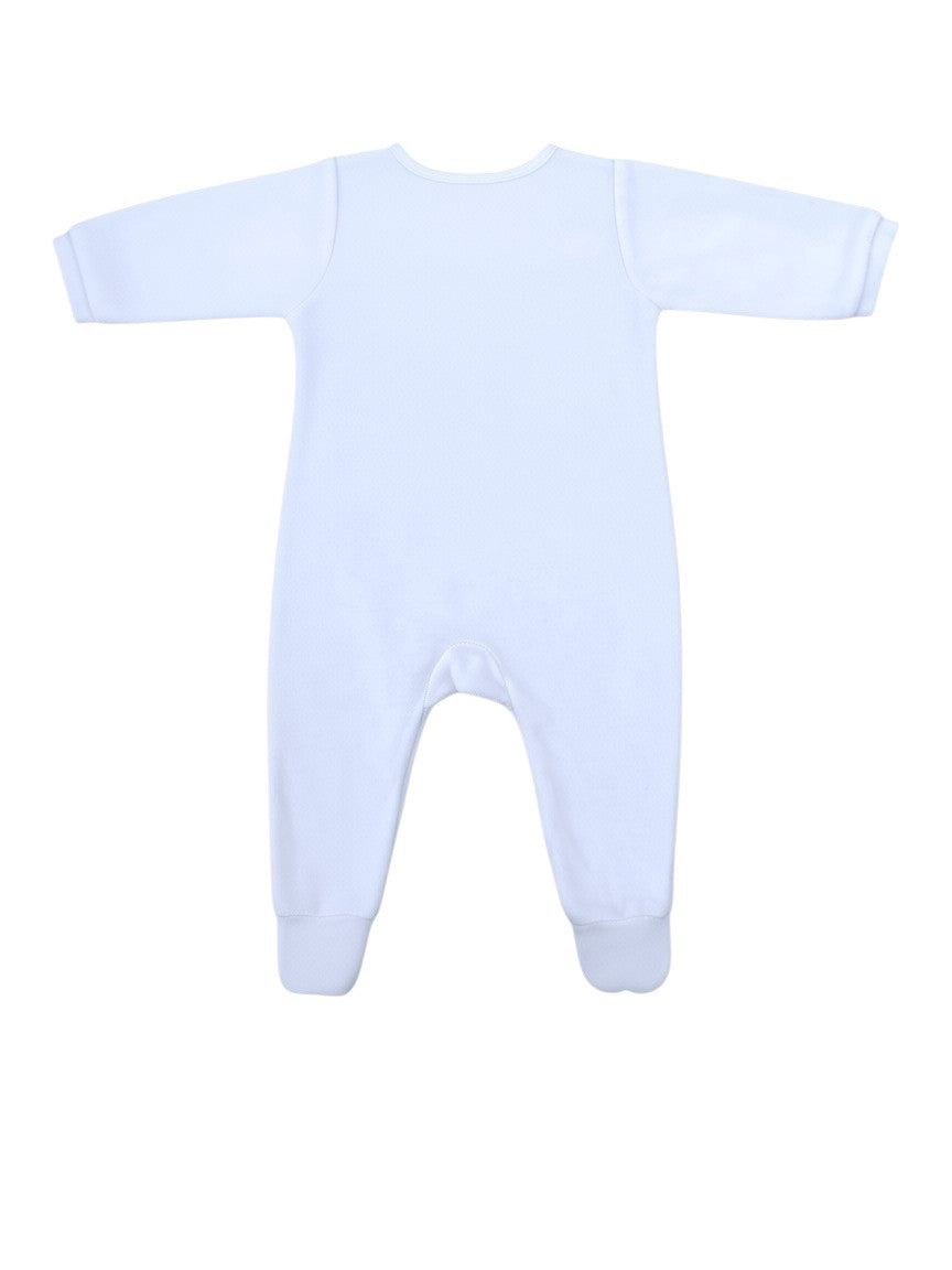 Jacadi Unisex White Bunny Velour Romper, 3M - second hand baby clothing 