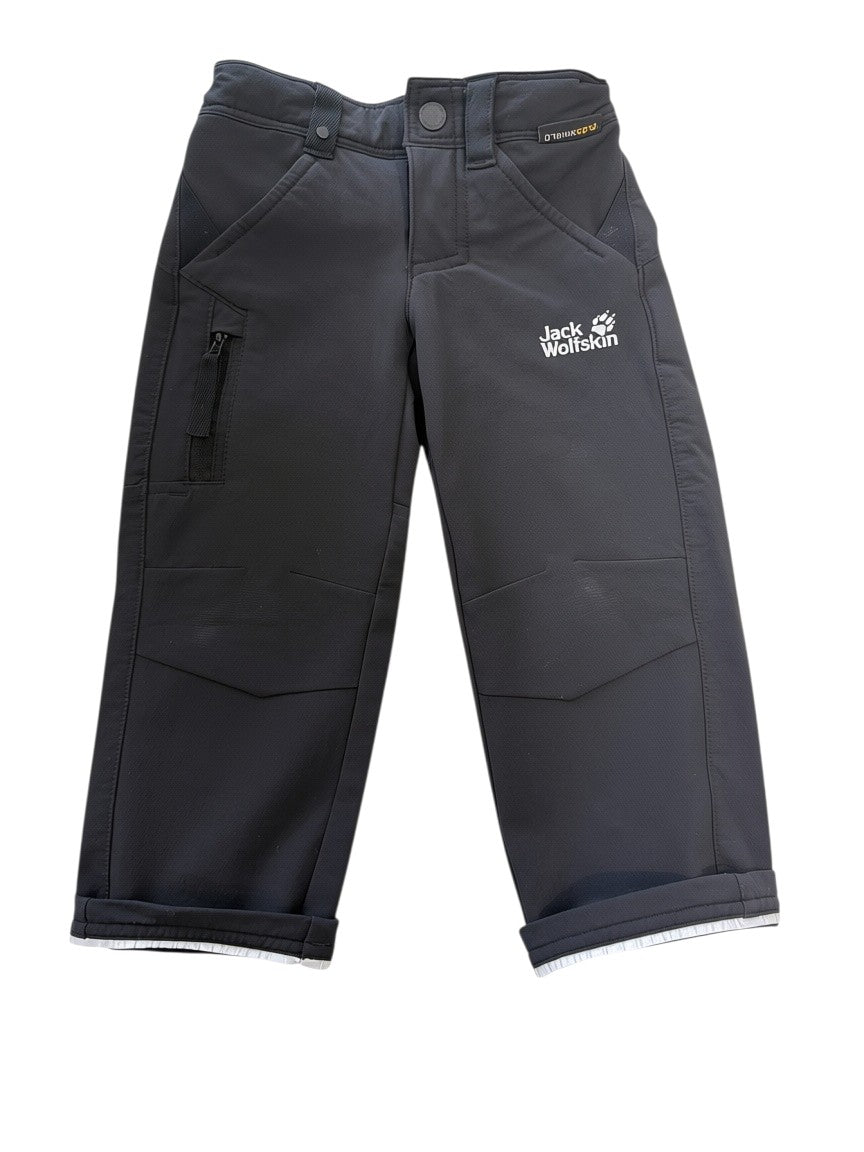 Jack Wolfskin Unisex Black Softshell Trousers, 92
