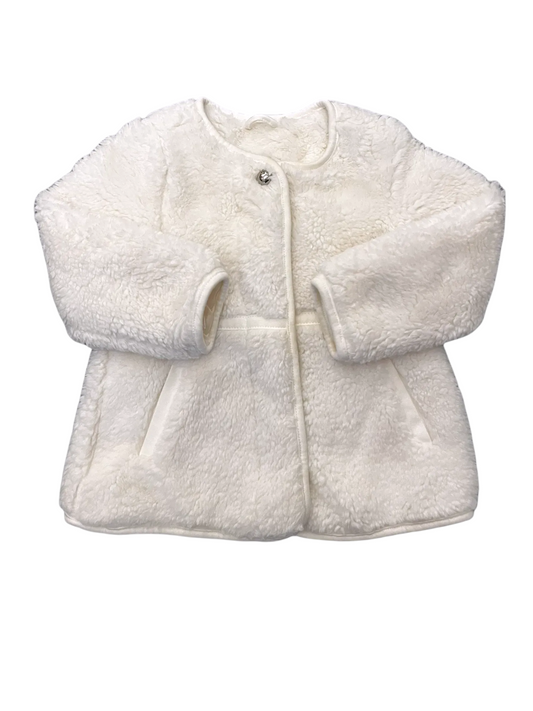 Janie and Jack Cream Fleece Jacket size 18-24M - second hand baby clothing