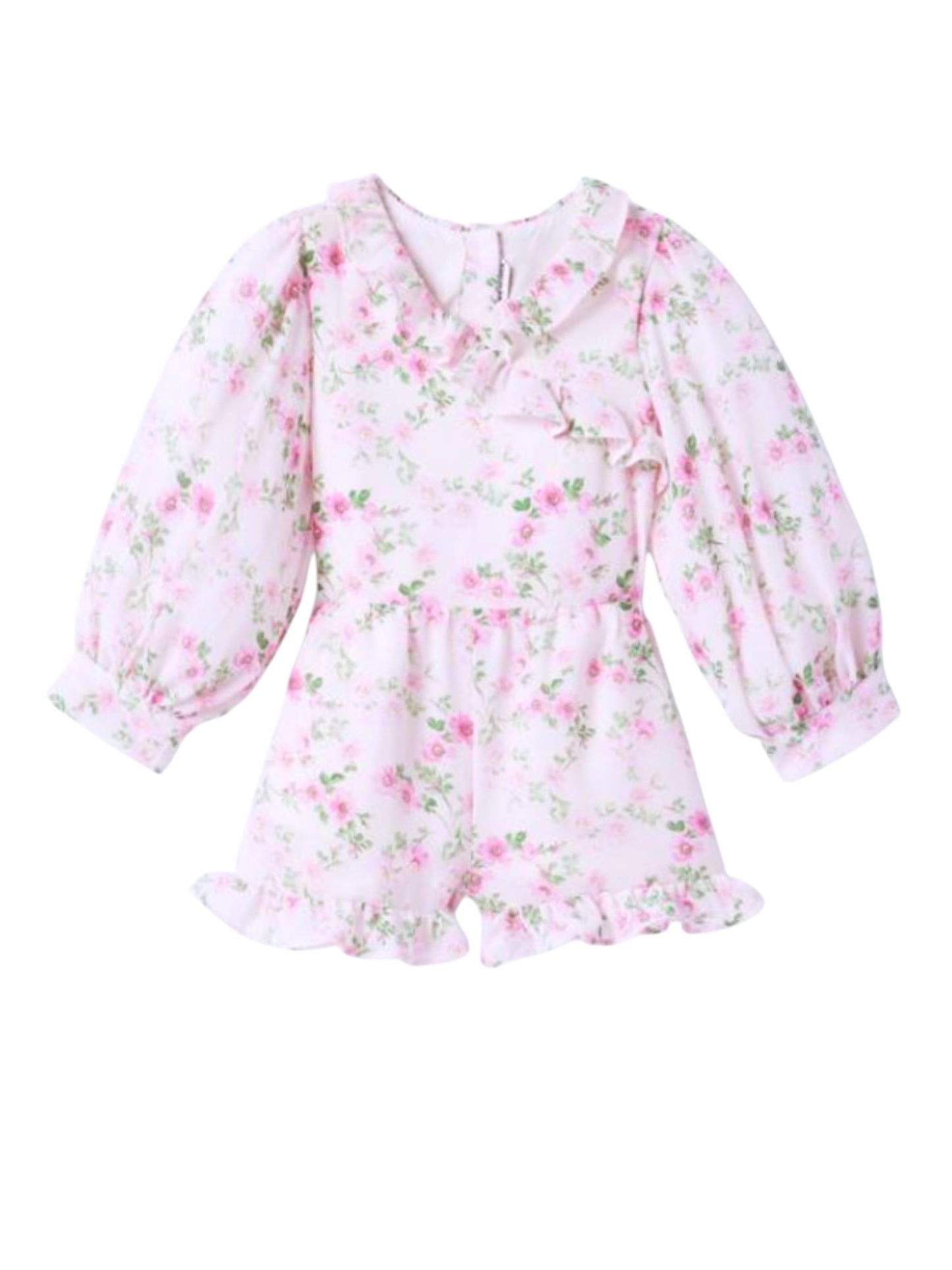 Rosa Strampler mit Blumenmuster von Janie and Jack (12–18 M)