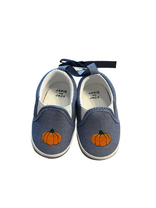 Janie and Jack Pumpkin Shoes (12-18M)