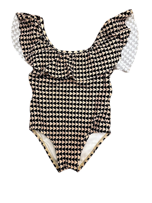Janie and Jack Black & Khaki Swimsuit (2Y)