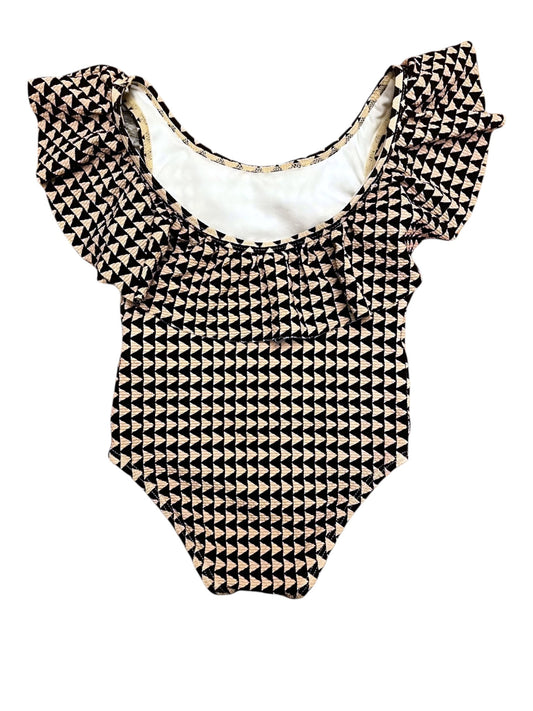 Janie and Jack Black & Khaki Swimsuit (2Y)