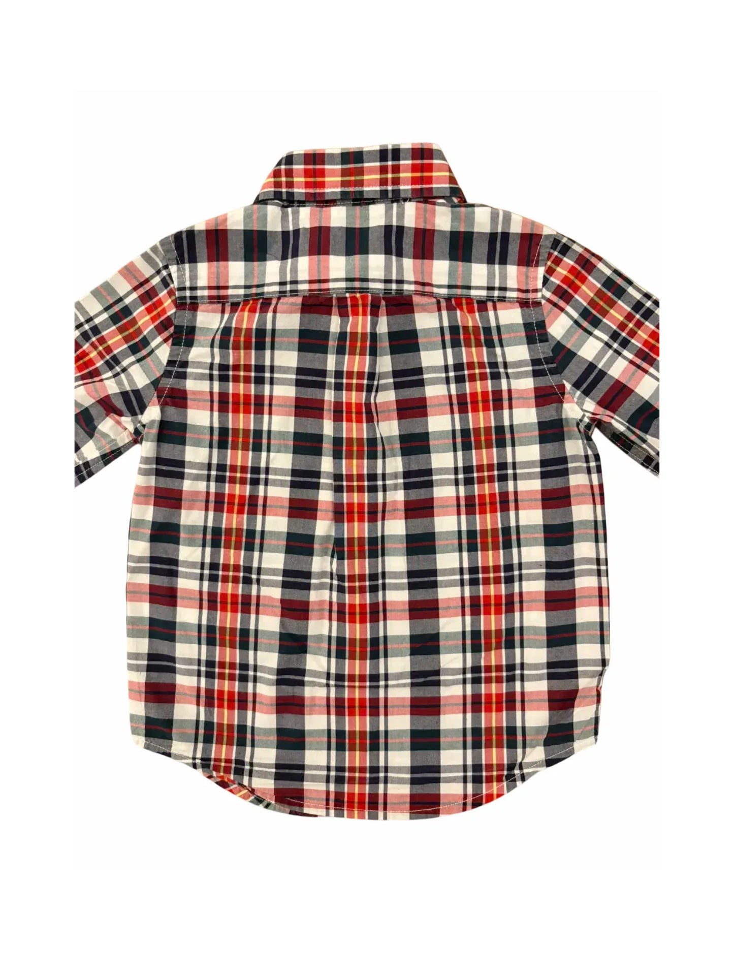 Janie and Jack Red Plaid Collared Shirt (2Y)