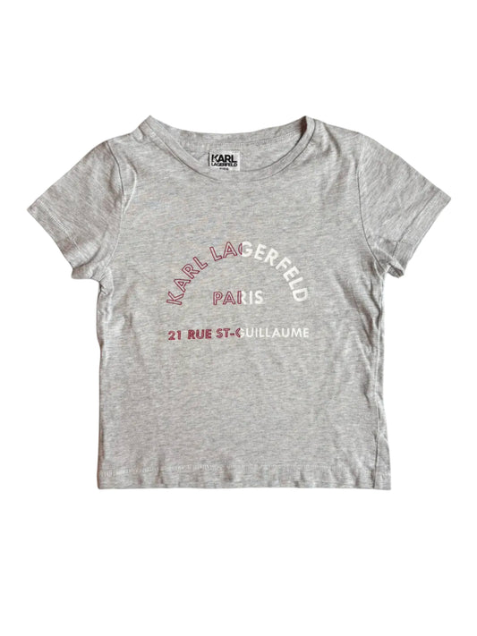 Karl Lagerfeld Grey Paris Logo T-Shirt (18M)