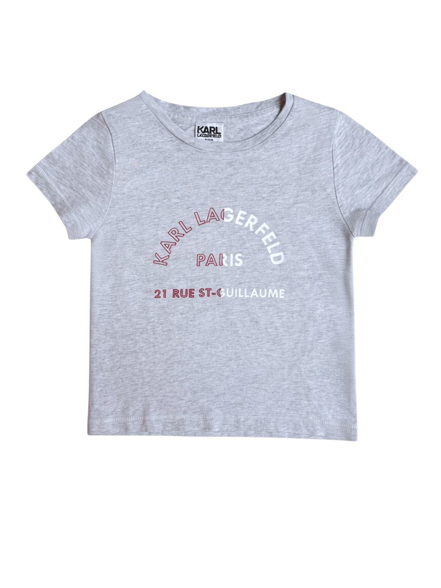 Karl Lagerfeld Grey Paris Logo T-Shirt size 18M - second hand baby clothing