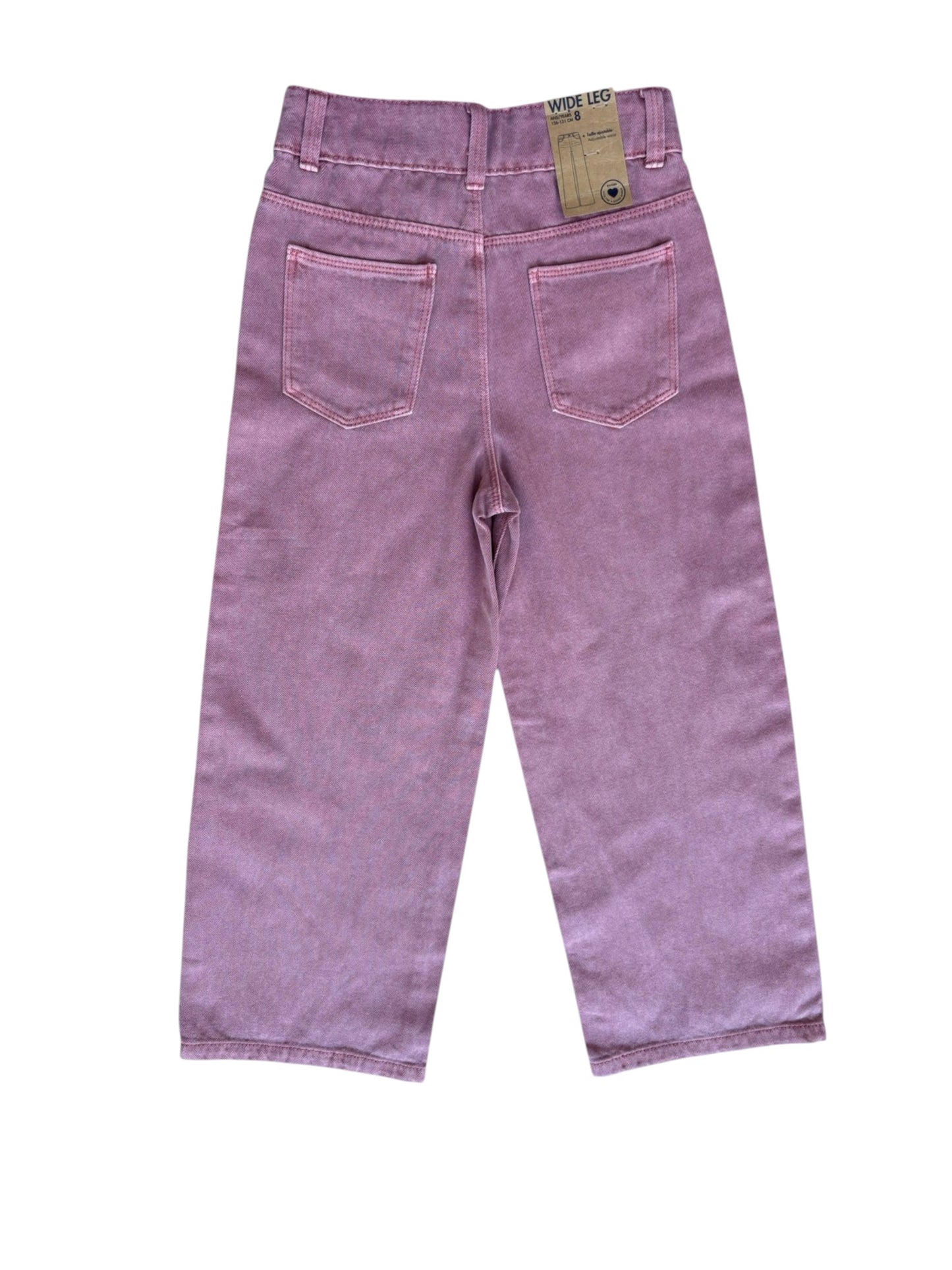 Kiabi Maroon Wide Leg Jeans (8Y)