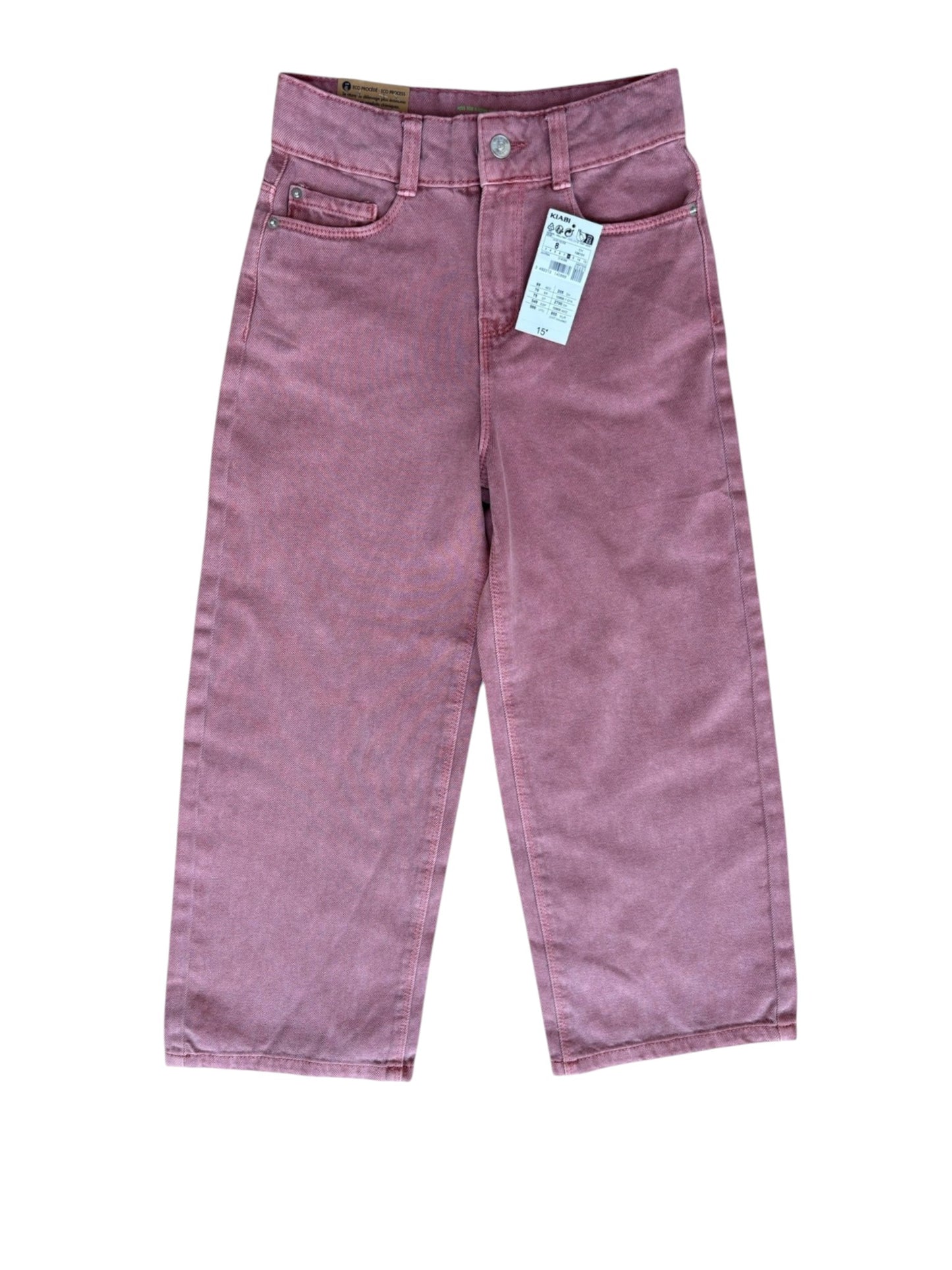 Kiabi Maroon Wide Leg Jeans (8Y)