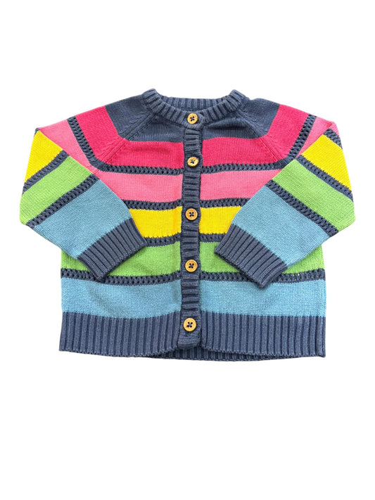 Kite Multi-Color Stripe Cardigan (9-12M)