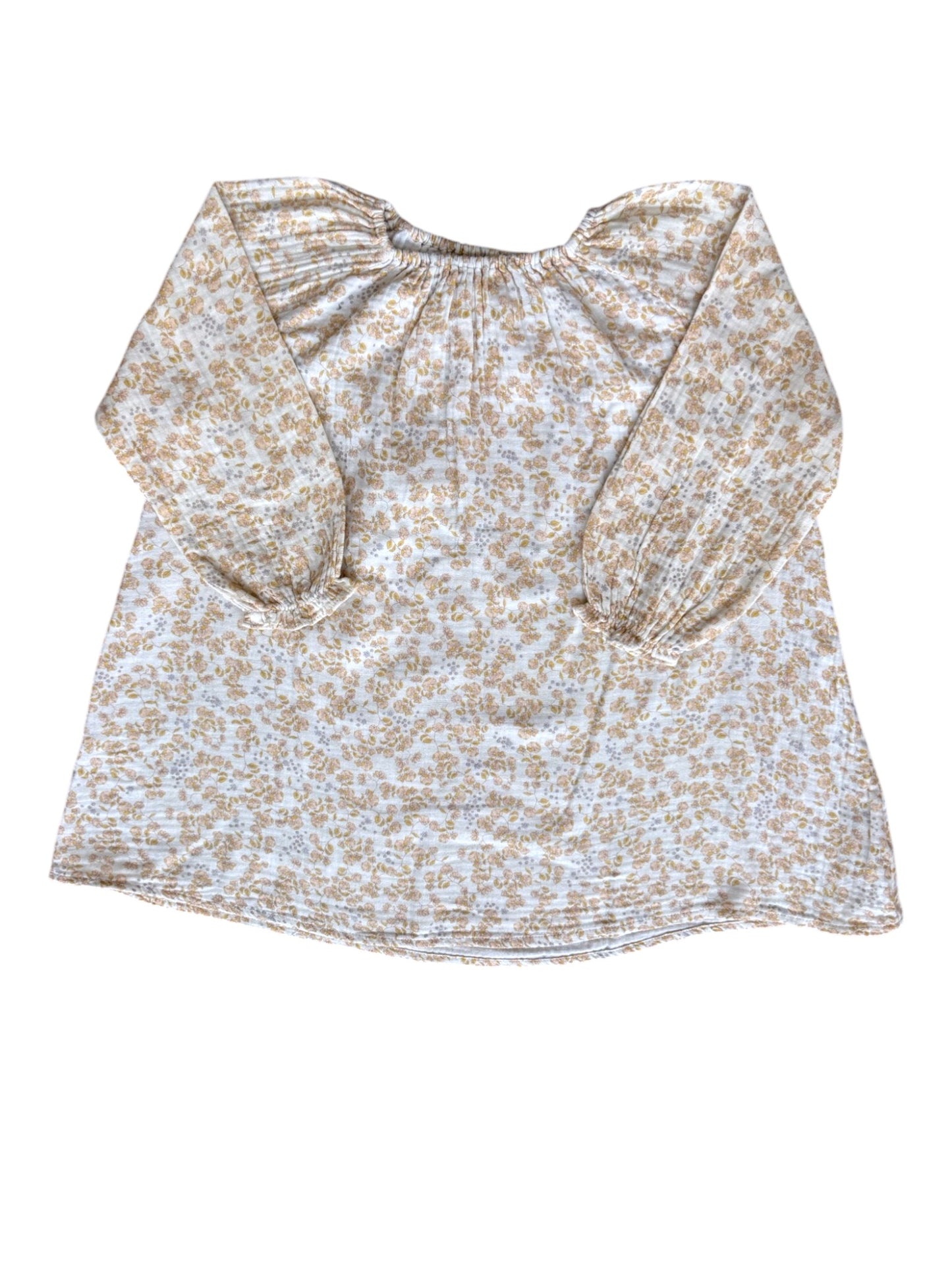 Konges Sløjd Gold Floral Gauze Dress (3Y)
