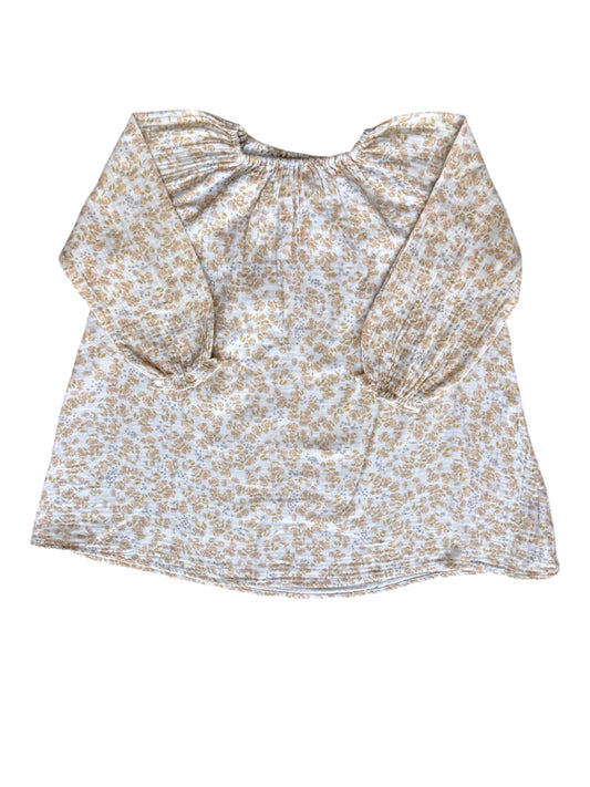 Konges Sløjd Gold Floral Gauze Dress (3Y)