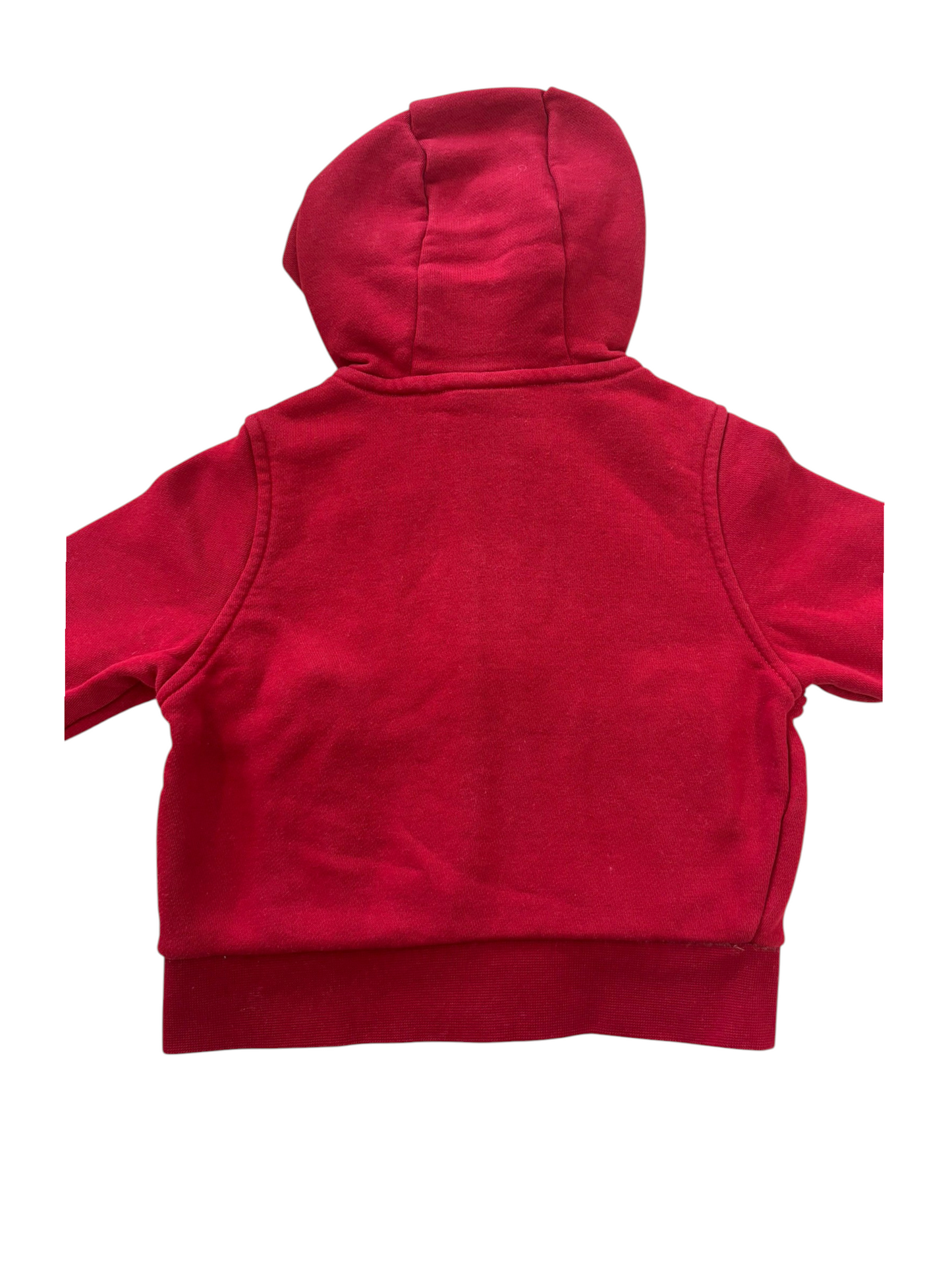 Lacoste Boy Red Zip Hoodie, 2Y / 92