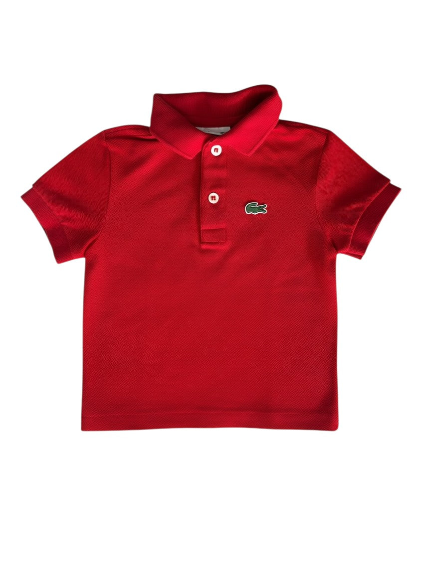 Lacoste Boy Red Polo Shirt, 2Y - second hand baby clothing