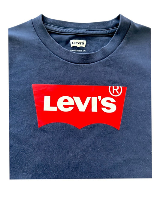 Levi’s Boy Navy Batwing Logo T-Shirt, 3Y / 98