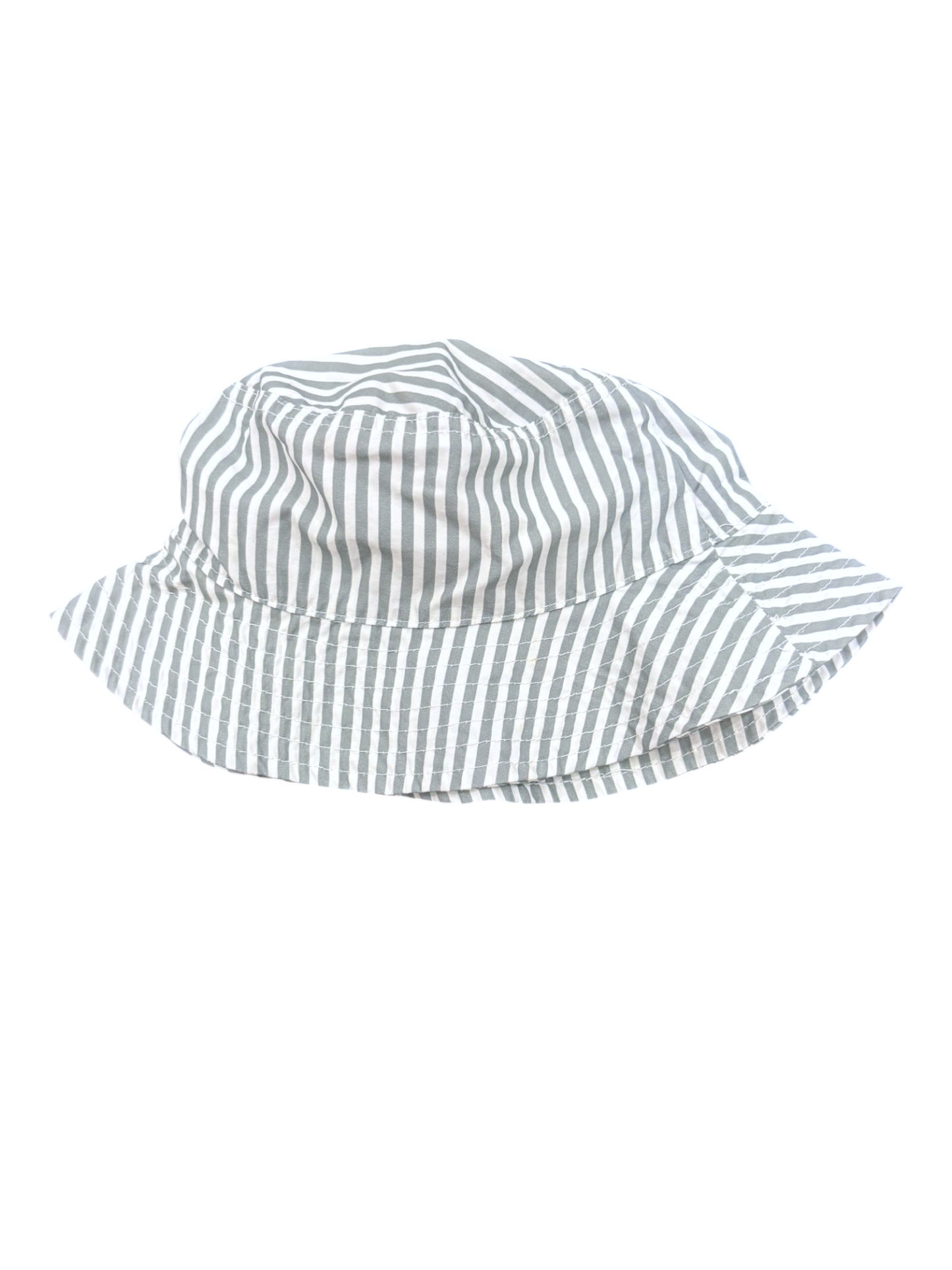 Liewood Unisex Sage & Cream Striped Sun Hat, 9-12M- second hand baby clothing