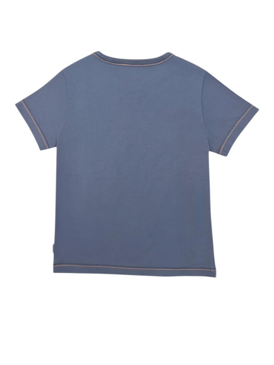 Little Marc Jacobs Boys Blue Robot Cotton T-Shirt, 4Y / 102 - second hand baby clothing