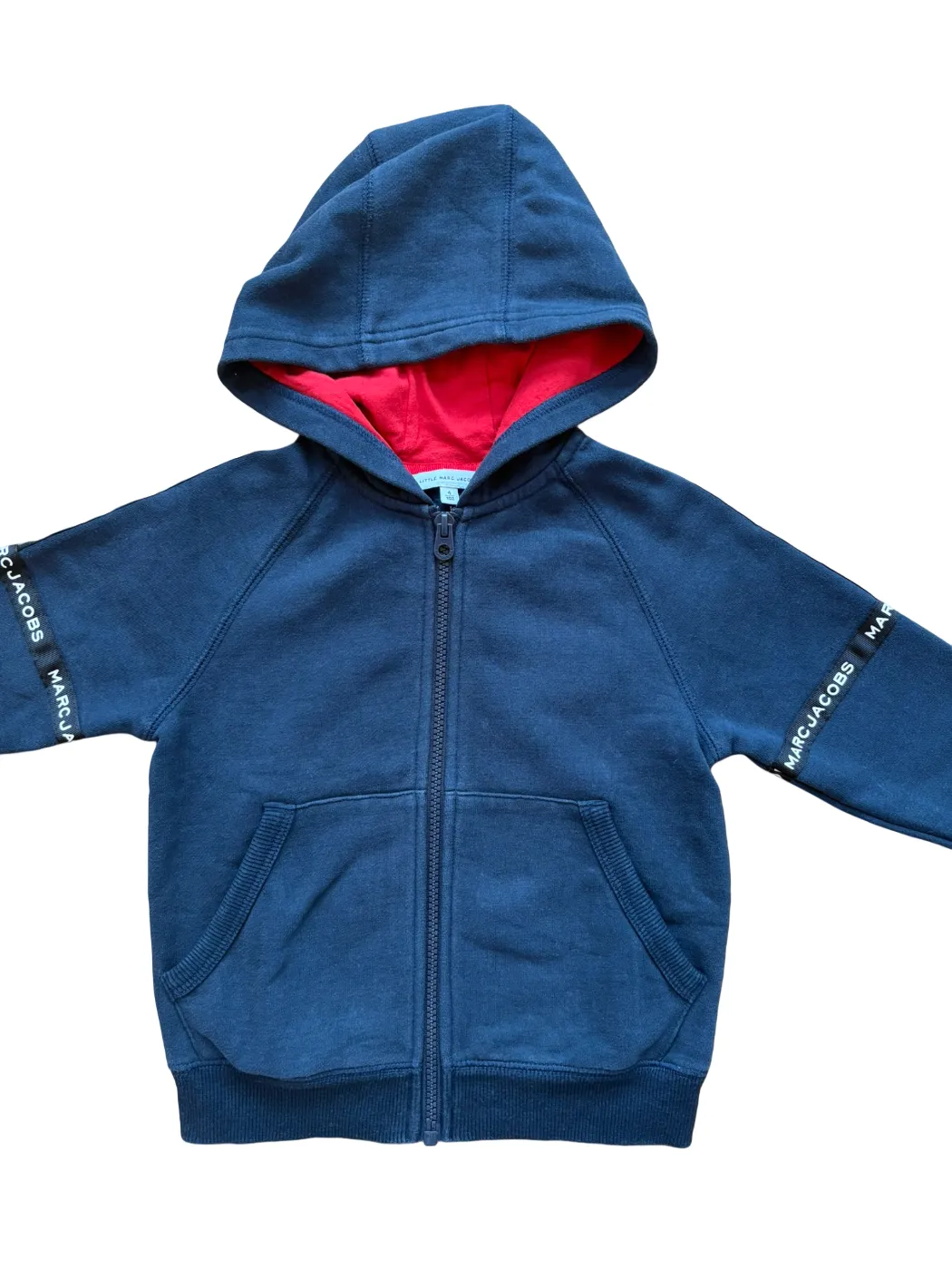 Petit sweat à capuche zippé Little Marc Jacobs bleu marine avec logo (4 ans / 102)