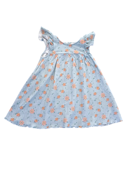 Louise Misha Blue Floral Dress size 3Y - second hand baby clothing