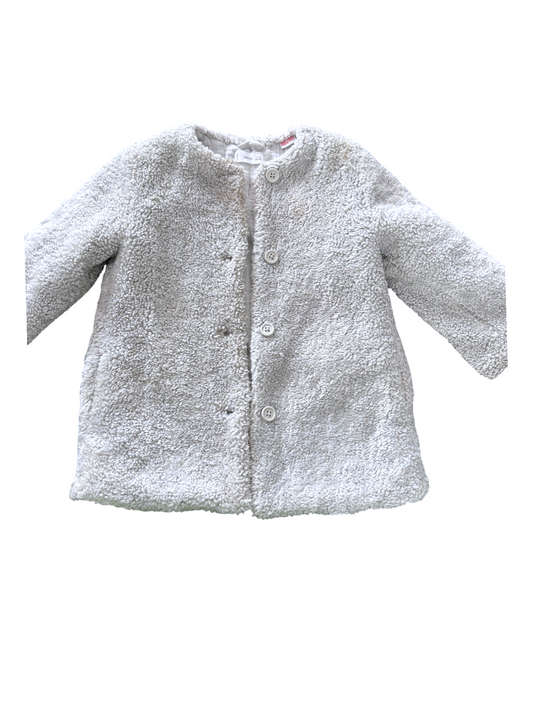 Mango Kids Grey Teddy Coat size 2-3Y / 98 - second hand baby clothing
