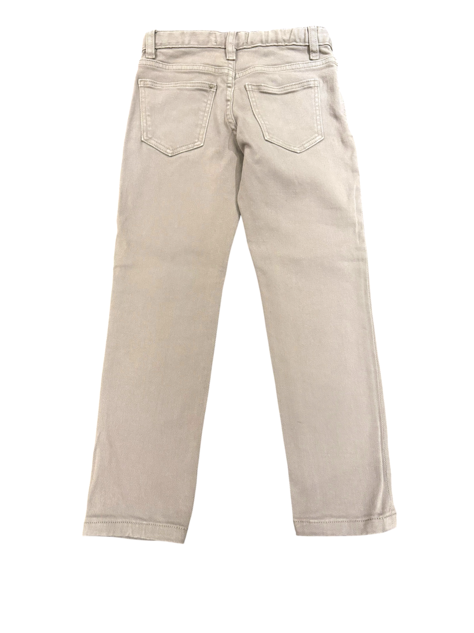 Mango Kids Boy Khaki Cotton Twill Trousers, 5-6Y / 116 - second hand baby clothing