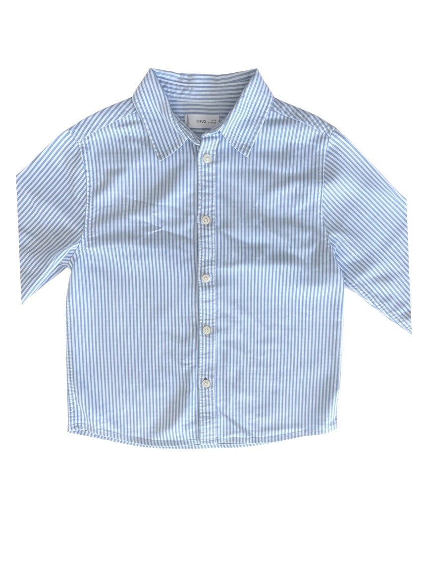 Mango Light Blue & White Shirt (6Y / 116)